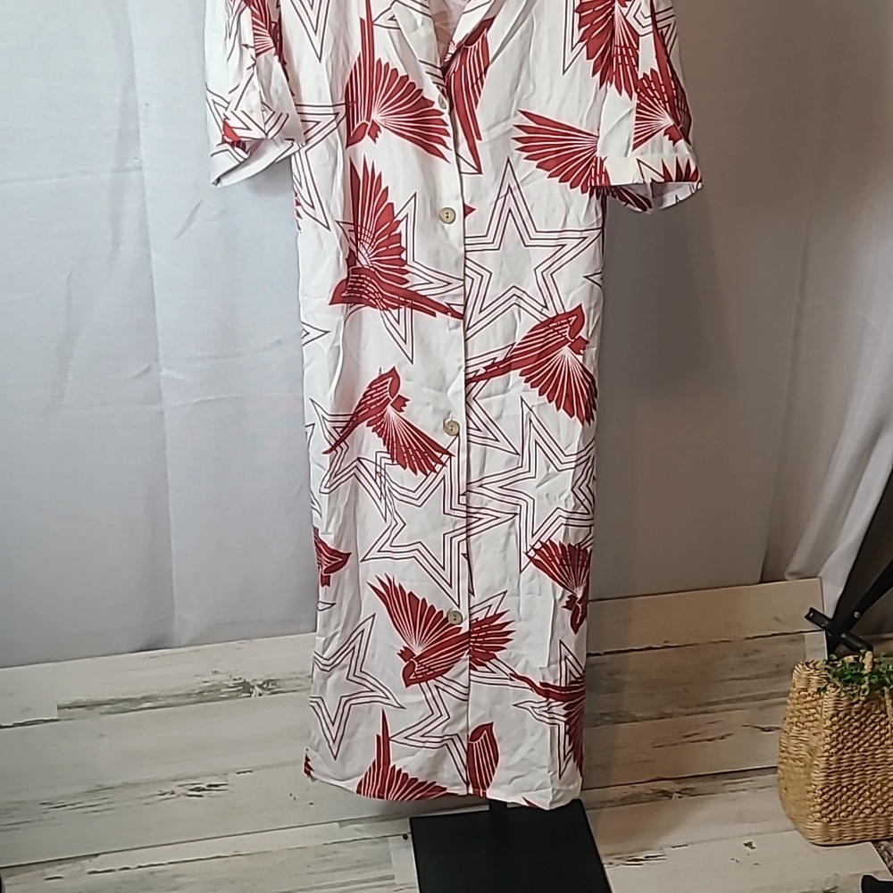 Stars & Sparrows Button-Up Dress Cupshe. New With Tags Xl - Picture 3 of 7